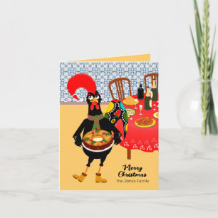 The Portuguese Rooster loves King Cake Card