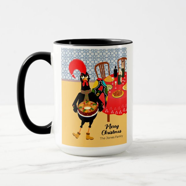 The Portuguese Rooster loves King Cake Mug (Left)