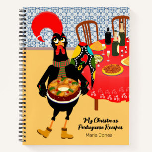 The Portuguese Rooster loves King Cake Notebook