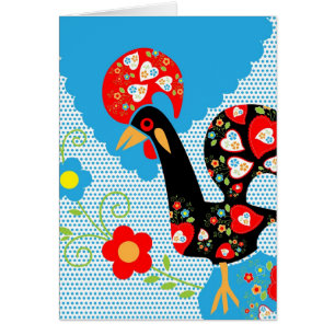 The Portuguese Rooster of Barcelos Birthday card
