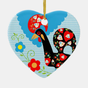 The Portuguese Rooster of Barcelos Ceramic Tree Decoration