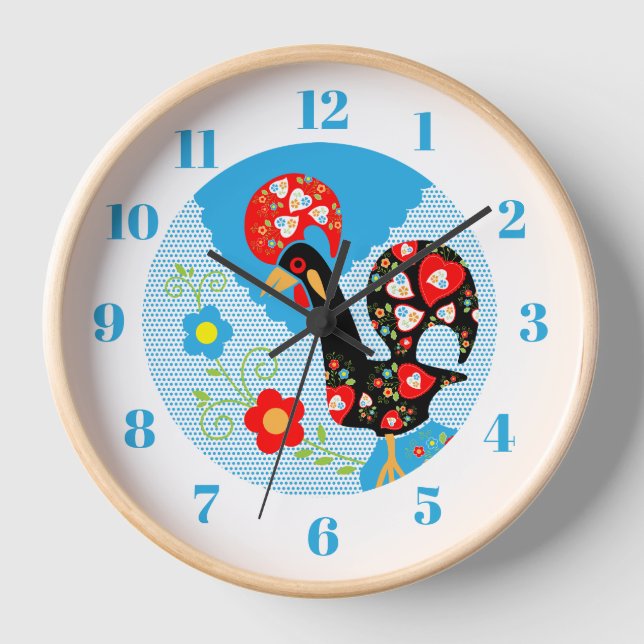 The Portuguese Rooster of Barcelos Clock (Front)