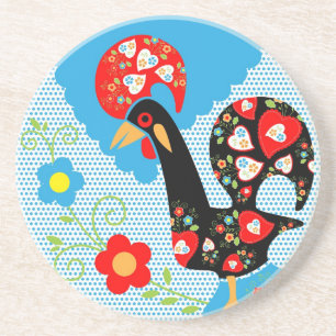The Portuguese Rooster of Barcelos Coaster