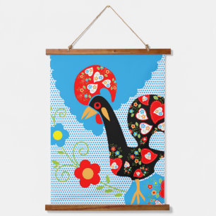 The Portuguese Rooster of Barcelos Hanging Tapestry