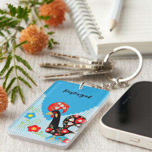 The Portuguese Rooster of Barcelos Key Ring