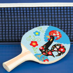 The Portuguese Rooster of Barcelos Ping Pong Paddle