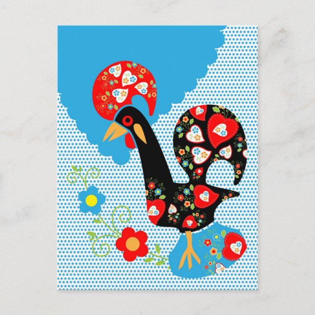 The Portuguese Rooster of Barcelos Postcard (Front)