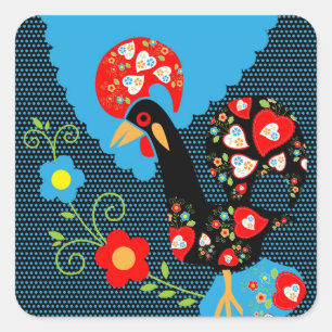 The Portuguese Rooster Square Sticker