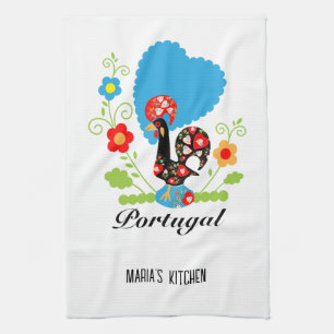 The Portuguese Rooster Tea Towel