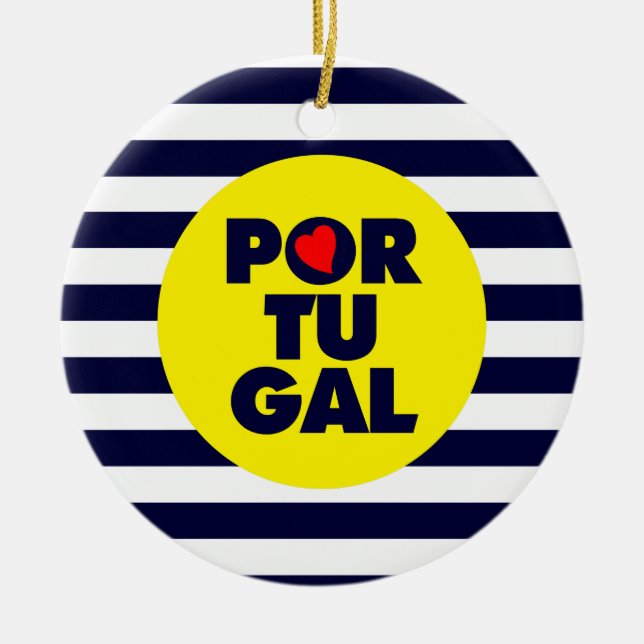 The Portuguese sunshine Ceramic Tree Decoration (Front)
