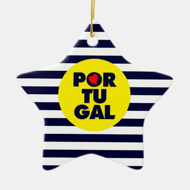 The Portuguese sunshine Ceramic Tree Decoration (Front)