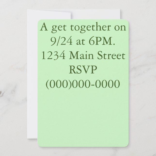 The poser invitation (Back)