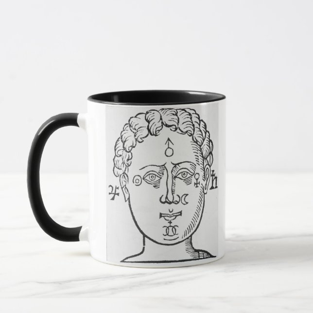 The Position of the Planets in the Human Head, cop Mug (Left)