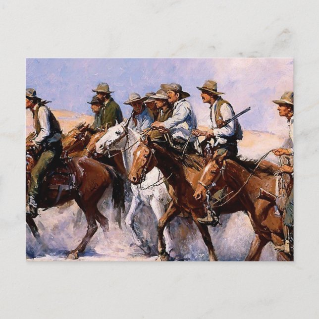 “The Posse” Western Art by WHD Koerner Postcard (Front)