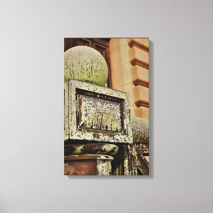 "The Post" Antique Brown - Photo Art - Canvas Print
