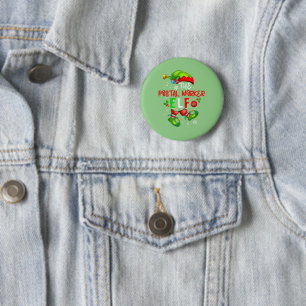 The Postal Worker Elf Christmas Elf Costume Lover 6 Cm Round Badge