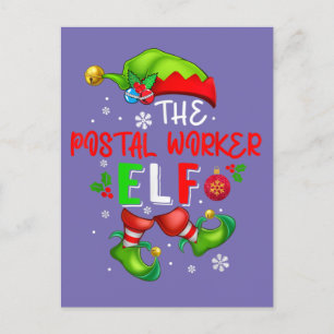 The Postal Worker Elf Christmas Elf Costume Lover Postcard