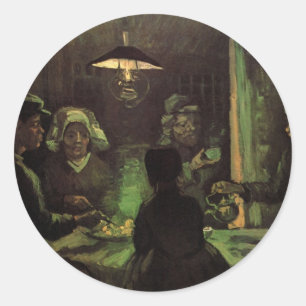 The Potato Eaters by Vincent van Gogh Classic Round Sticker