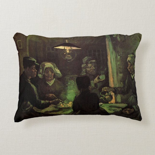 The Potato Eaters by Vincent van Gogh Decorative Cushion (Front)
