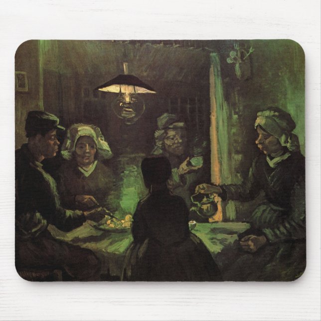 The Potato Eaters by Vincent van Gogh Mouse Mat (Front)