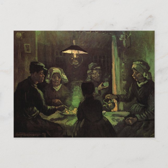 The Potato Eaters by Vincent van Gogh Postcard (Front)