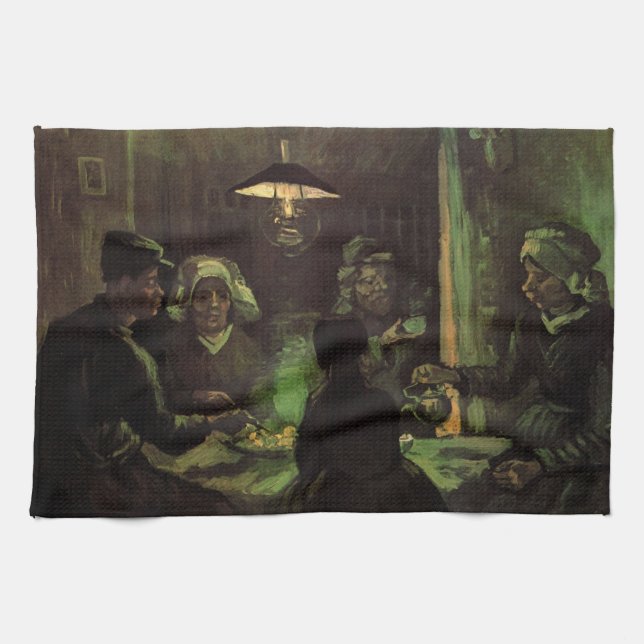The Potato Eaters by Vincent van Gogh Tea Towel (Horizontal)