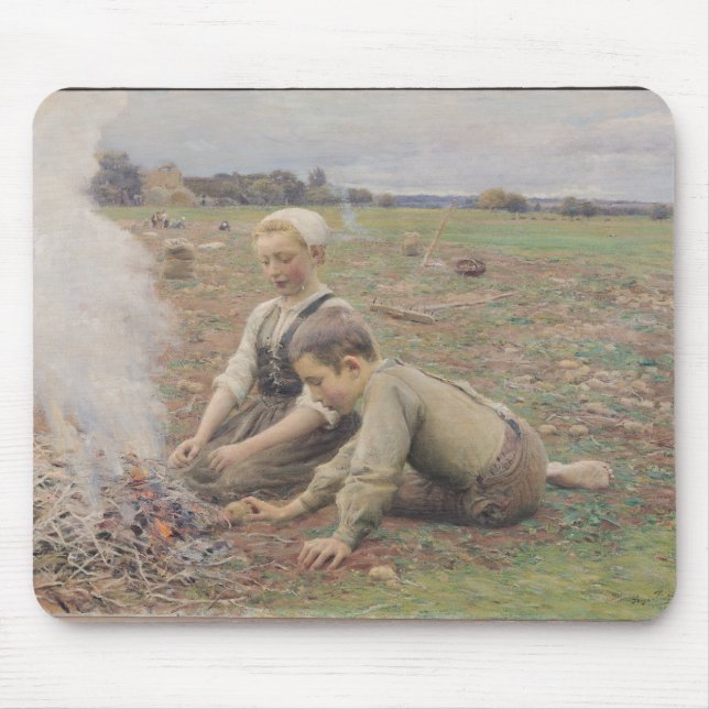 The Potato Gatherers, 1898 Mouse Mat (Front)