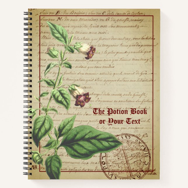 The Potion Recipe Notebook with Deadly Nightshadow (Front)