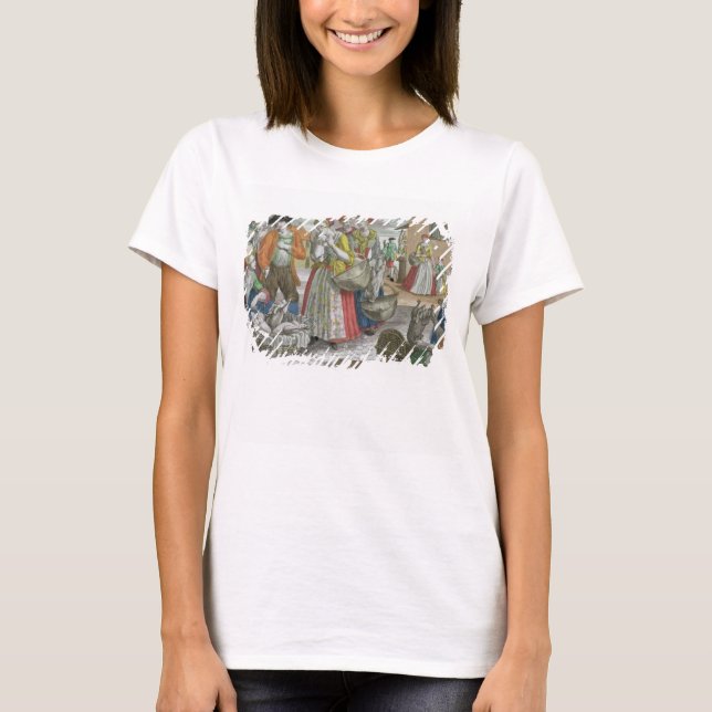 The Poultry Market (coloured engraving) T-Shirt (Front)
