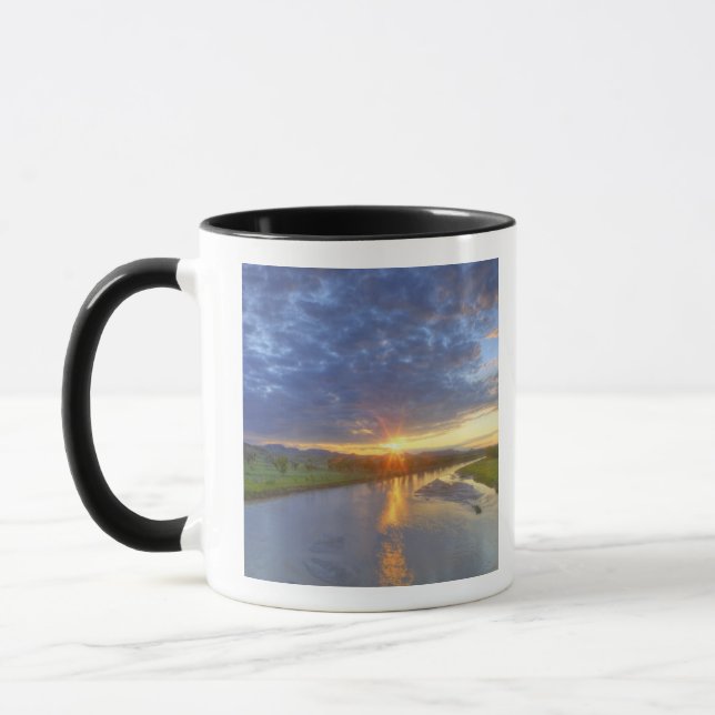 The Powder River catches last light in Custer Mug (Left)