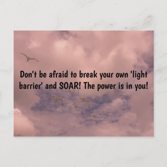 The power is in you Cool Motivational Quote Print Postcard (Front)