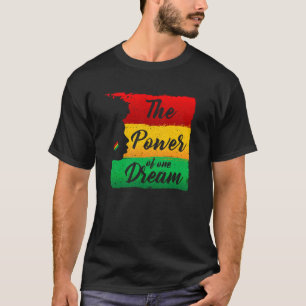 The Power of 1 Dream Black History Month Red Gold T-Shirt
