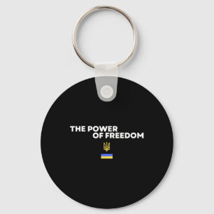 The Power Of Freedom Trident Ukrainian Flag Symbol Key Ring