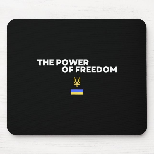 The Power Of Freedom Trident Ukrainian Flag Symbol Mouse Mat (Front)