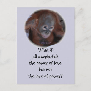 The Power of Love Invitation Postcard