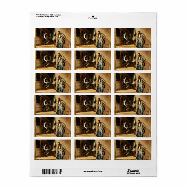 The Power of Music, 1847 by William Sidney Mount Label (Full Sheet)