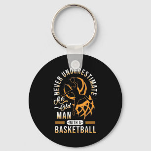 The Power Of Old Man With A Basketball Key Ring