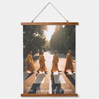 THE POWER OF PEACE - Inspirational Monk  Hanging Tapestry