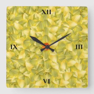 The Power of Petals Square Wall Clock