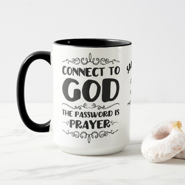 The power of prayer custom mug (With Donut)