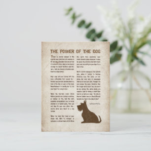 The Power of the Dog Poem - Rudyard Kipling Postcard