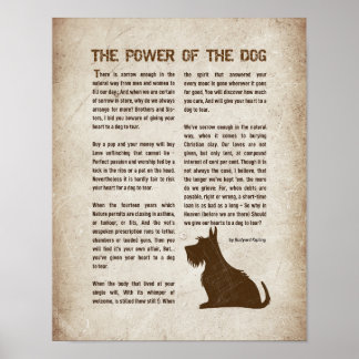 The Power of the Dog Poem - Rudyard Kipling Poster