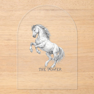 The Power of the Stallion Majestic Horse Graphic Acrylic Invitations