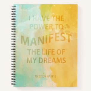 The power to manifest, Law of Attraction Notebook