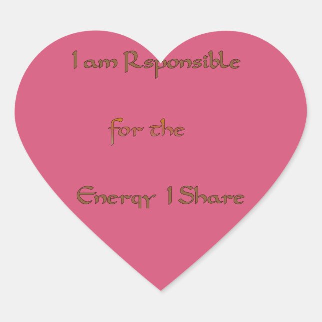 The Power Within: Energy Matters Heart Sticker (Front)