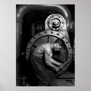 The POWERHOUSE MECHANIC - 1920 - LEWIS HINE Poster