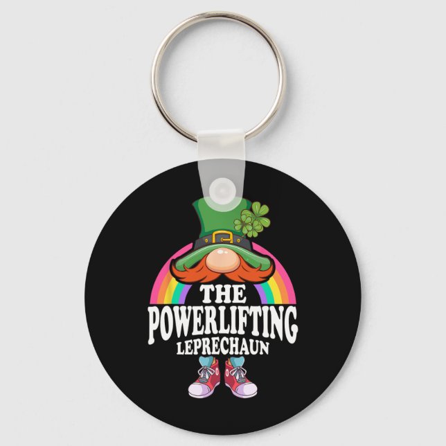 The Powerlifting Leprechaun St Patricks Day Costum Key Ring (Front)