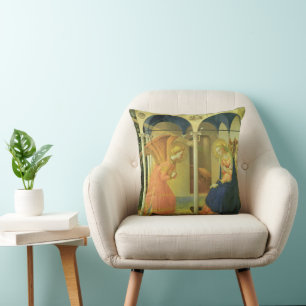 The Prado Annunciation by Fra Angelico Cushion