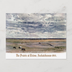 "The Prairie at Elstow, Saskatchewan-1914" Postcard