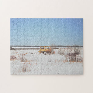 The Prairies Saskatchewan Canada Old Tractor Jigsaw Puzzle